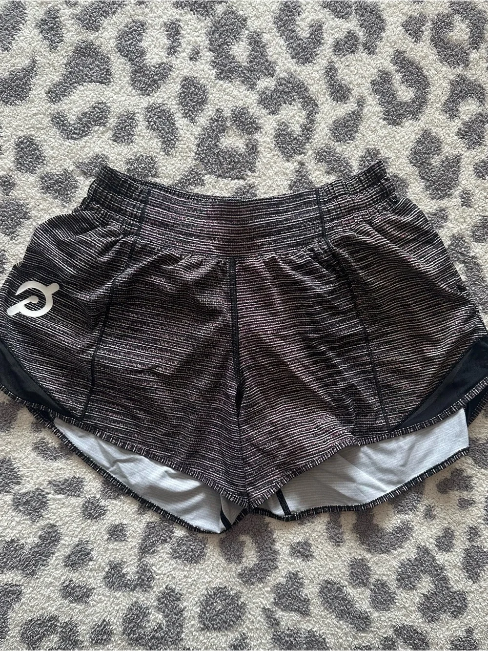lululemon x peloton athletica Black Marled Running Shorts